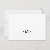 Moderne minimale zwart-wit QR code bruiloft RSVP Kaartje (Achterkant)