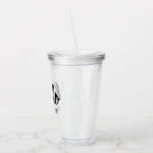 Moderne minimale zwart-witte Hallo en uw naam Acryl Drinkbeker (Links)