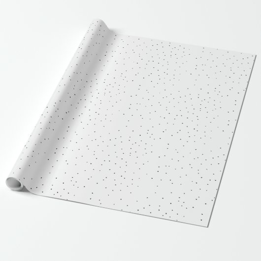 Moderne minimale zwarte en witte onvolmaakte Stipp Cadeaupapier (Uitgerold)