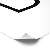 Moderne minimale zwarte en witte pap Vaderdag Perfect Poster (Hoek)