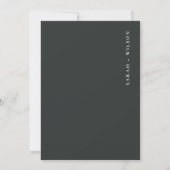 Moderne minimale zwarte en witte typografie kaart (Achterkant)