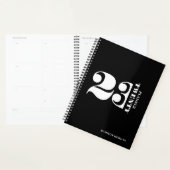 Moderne minimale zwarte en witte typografie planner (Display)