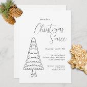 Moderne, minimale zwarte kerst van elegant kaart