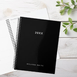 Moderne minimale zwarte plank planner