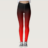 Moderne, minimale zwarte rode gradiënt leggings (Voorkant)