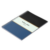 Moderne, minimale zwarte strepen notitieboek (Linkerzijde)