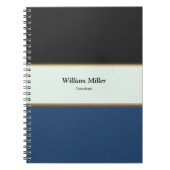 Moderne, minimale zwarte strepen notitieboek (Voorkant)