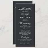 Moderne minimale zwarte Stropdas Wedding Ceremony- (Voorkant / Achterkant)