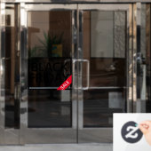 Moderne, minimale zwarte vrijdagverkoop - winkel raamsticker (Kantoordeur)