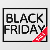 Moderne, minimale zwarte vrijdagverkoop - winkel raamsticker (Vel)