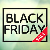 Moderne, minimale zwarte vrijdagverkoop - winkel raamsticker (Vel 3)