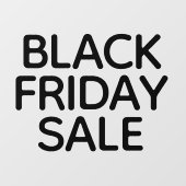 Moderne, minimale zwarte vrijdagwinkel raamsticker (Vel)