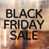 Moderne, minimale zwarte vrijdagwinkel raamsticker (Vel 2)