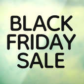 Moderne, minimale zwarte vrijdagwinkel raamsticker (Vel 3)