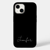 Moderne, minimale zwarte witte grafische scriptnaa Case-Mate iPhone case (Achterkant)