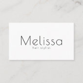 Moderne, minimale zwarte witte QR-code Visitekaartje (Voorkant)