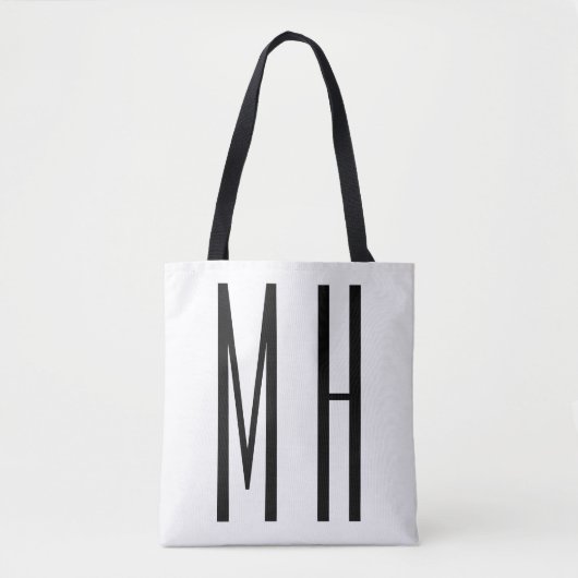 Moderne minimaliserende monogram Professional Plai Draagtas (Voorkant)