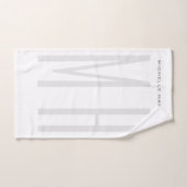 Moderne minimaliserende monogram Professional Plai Handdoek (Handdoek)