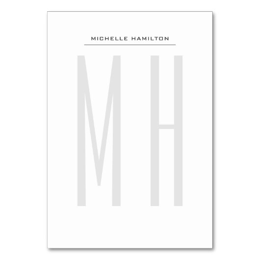 Moderne minimaliserende monogram Professional Plai Kaart (Voorkant)
