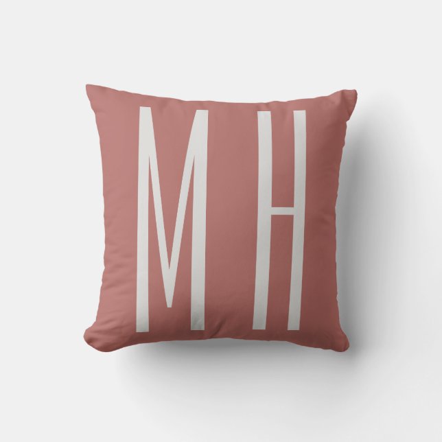 Moderne minimaliserende monogram Professional Plai Kussen (Voorkant)