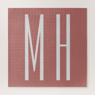 Moderne minimaliserende monogram Professional Plai Legpuzzel