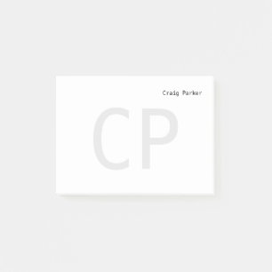 Moderne minimaliserende monogram Professional Plai Post-it® Notes