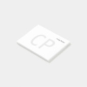 Moderne minimaliserende monogram Professional Plai Post-it® Notes (Schuin)