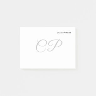Moderne minimaliserende monogram Professional Plai Post-it® Notes