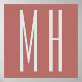Moderne minimaliserende monogram Professional Plai Poster (Voorkant)