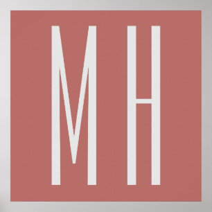 Moderne minimaliserende monogram Professional Plai Poster