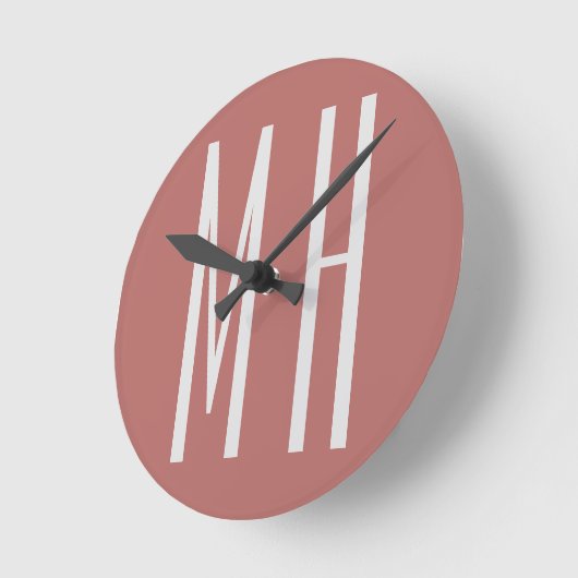 Moderne minimaliserende monogram Professional Plai Ronde Klok (Hoek)