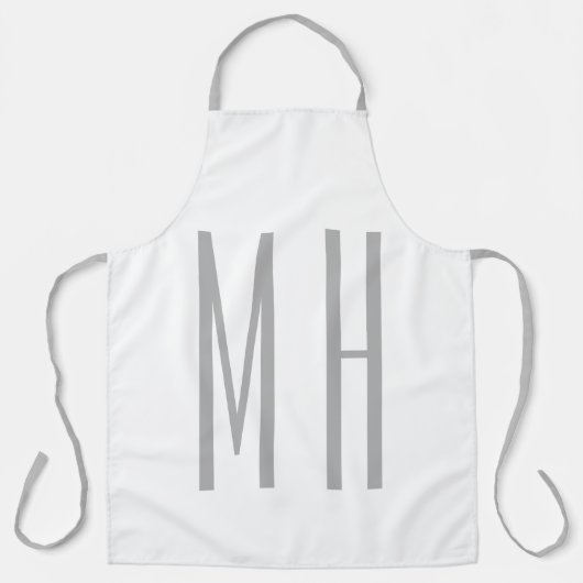 Moderne minimaliserende monogram Professional Plai Schort (Voorkant)