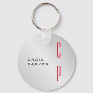 Moderne minimaliserende monogram Professional Plai Sleutelhanger