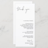 Moderne minimalisme script plaats instelling dank  programma (Voorkant / Achterkant)