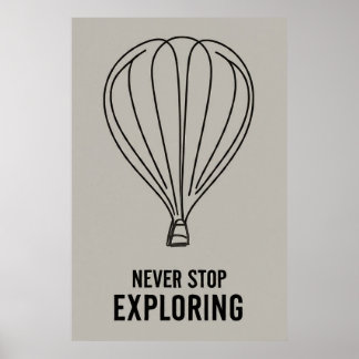 Moderne minimalisme Stop nooit met ontdekken Poster