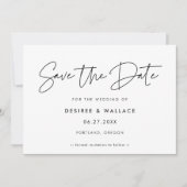 Moderne minimalist bespaart de datumuitnodiging save the date (Voorkant)