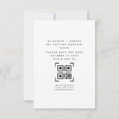 Moderne minimalist Bewaar de datum Fotokaart Bedankkaart (Achterkant)