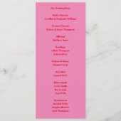 Moderne minimalist Bold Helder Roze Rood Tall Programma (Achterkant)