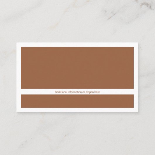 Moderne minimalist | Bruin & Wit Visitekaartje (Achterkant)