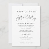 Moderne minimalist Gelukkig ooit na feest Kaart (Voorkant)