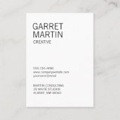 Moderne minimalist (grijs / wit) visitekaartje (Achterkant)