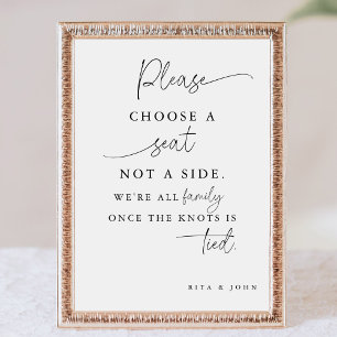 Moderne minimalist Kies een stoel niet een zijbrui Poster