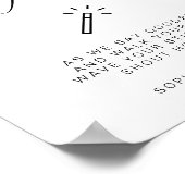 Moderne minimalist laat liefde gloeien bruiloft te poster (Hoek)