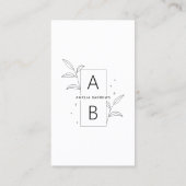 Moderne minimalist met Botanische Touch QR-code Visitekaartje (Achterkant)