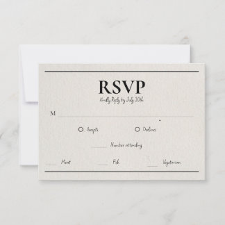 Moderne Minimalist met Foto Elegante Typografie RSVP Kaartje