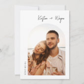 Moderne minimalist met uitnodiging voor het wedden (Achterkant)