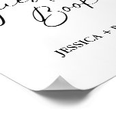 Moderne minimalist onderteken ons gastenboek teken poster (Hoek)