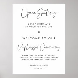 Moderne Minimalist Open zitplaatsen Ontkoppelde ce Poster