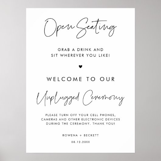 Moderne Minimalist Open zitplaatsen Ontkoppelde ce Poster (Voorkant)