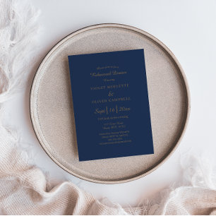 Moderne Minimalist   Proefavondmaal Navy Goud Kaart